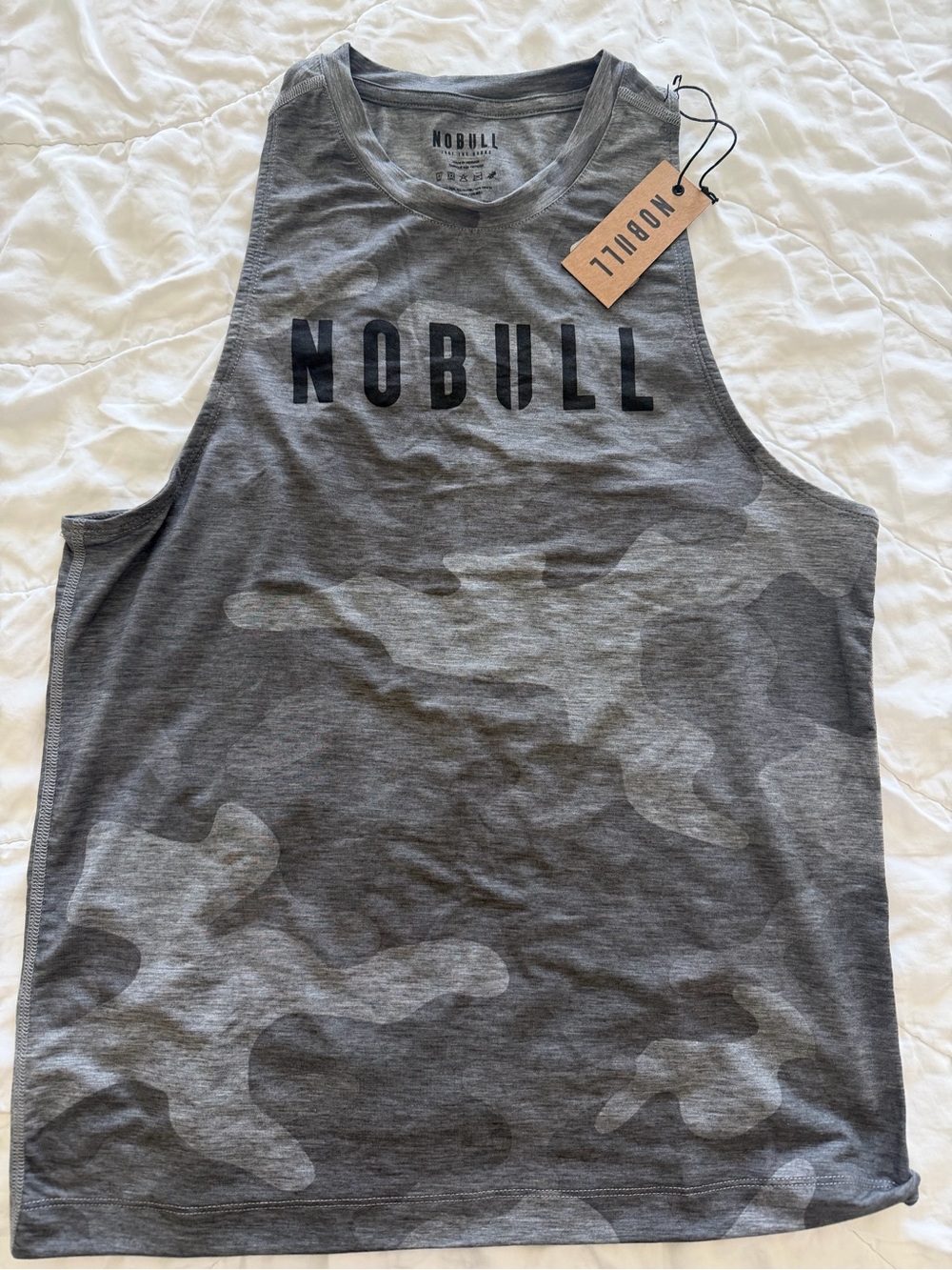 NOBULL Gray Camouflage Tank Top